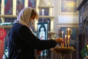 Believer in the Church of St. Theodosius