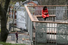 Stairs from Landscape alley to Podil