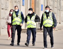 Patrolling the streets in Kharkiv