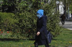 Woman in mask