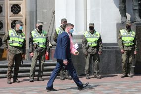 Member of Parliament in medical mask