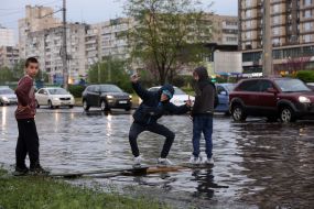 Наслідки сильної зливи в Києві