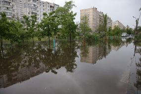 Наслідки сильної зливи в Києві
