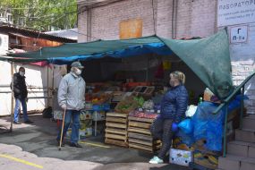 Small market in Zaporozhye