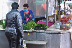 Small market in Zaporozhye