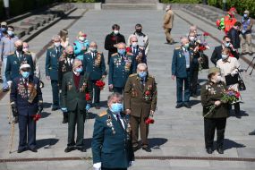 Возложение цветов к могиле Неизвестного солдата в парке Вечной Славы