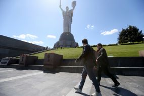 People on the territory of the National Museum of History of Ukraine in the Second World War