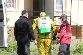 Disinfection in the Darnytsia orphanage-boarding school for girls in Kiev