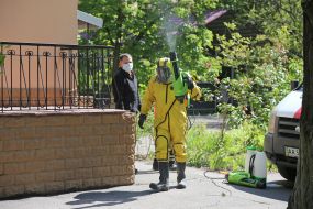 Disinfection in the Darnytsia orphanage-boarding school for girls in Kiev