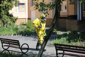 Disinfection in the Darnytsia orphanage-boarding school for girls in Kiev