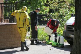 Disinfection in the Darnytsia orphanage-boarding school for girls in Kiev