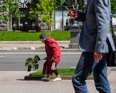 Elderly woman during quarantine