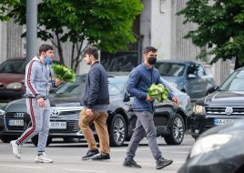 Men in medical masks