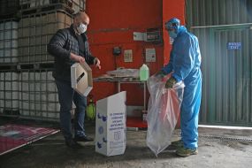 Disposal of medical masks and gloves