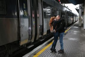 Passengers in medical masks