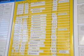 Train schedule at Kharkiv-Levada station