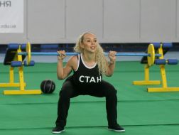 Participant of the sports event "The most athletic mother"