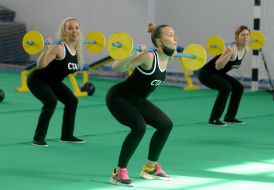 Participants of the sports event "The most athletic mother"