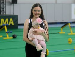 Participant of the sports event "The most athletic mother"