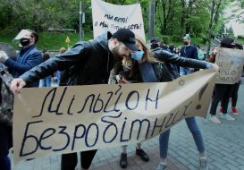 Rally of owners and employees of food establishments