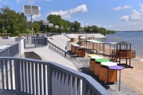 Pravoberezhny beach in Zaporozhye