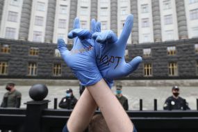 The action near the building of the Cabinet