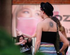 People walk on the street