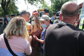 Clashes between residents of Rusanivsky gardens and law enforcement officers