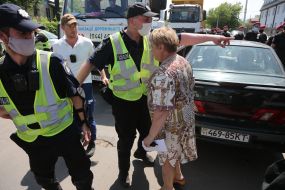 Clashes between residents of Rusanivsky gardens and law enforcement officers