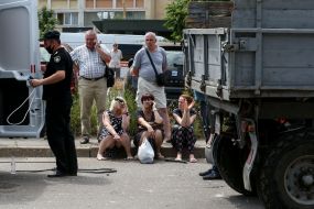 The consequences of the explosion in a residential building in Darnytskyi district of Kiev