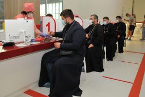 The priests pass the blood plasma for further manufacturing of its products from COVID-19