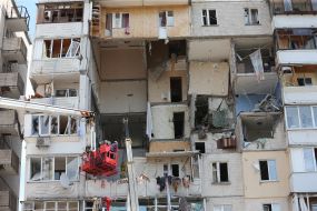 Liquidation of consequences of explosion in a residential building in Kiev