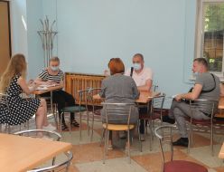 Residents of the house in Pozniaky on the territory of the Special Boarding School №12 in Kyiv affected by the explosion