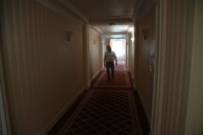 Corridor in the hotel Slavyansky