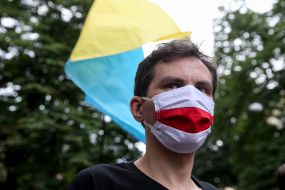 Action "Stop the dictatorship!" near the embassy of Belarus