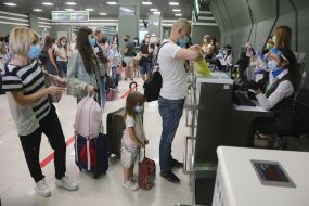 Passengers at the airport