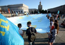 March to the Day of the Crimean Tatar flag