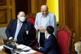 Ruslan Stefanchuk, Dmytro Razumkov and Vadym Rabinovych