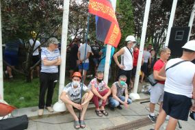 Termless protest action of miners from different regions of Ukraine in Kiev