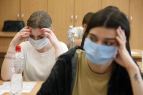 Students take the EIT in Ukrainian language and literature in Kiev