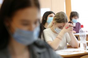Students take the EIT in Ukrainian language and literature in Kiev