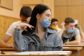 Students take the EIT in Ukrainian language and literature in Kiev