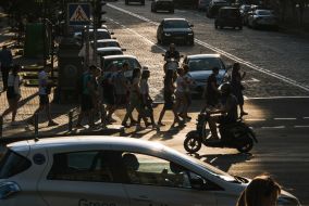 People at the crosswalk