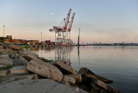 Seaport in the Black Sea