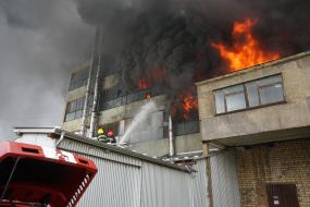 The fire in the production building of LLC "Rozma" in Chernivtsi