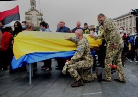 Farewell ceremony with Taras Matviyiv