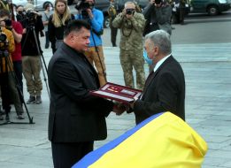 Farewell ceremony with Taras Matviyiv