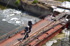 Fire on the ship "Yuri Olefirenko" in Nikolaev
