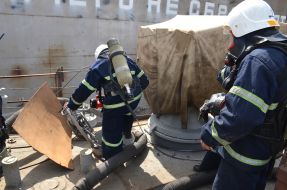 Fire on the ship "Yuri Olefirenko" in Nikolaev