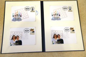 Special redemption of chess stamp and envelope